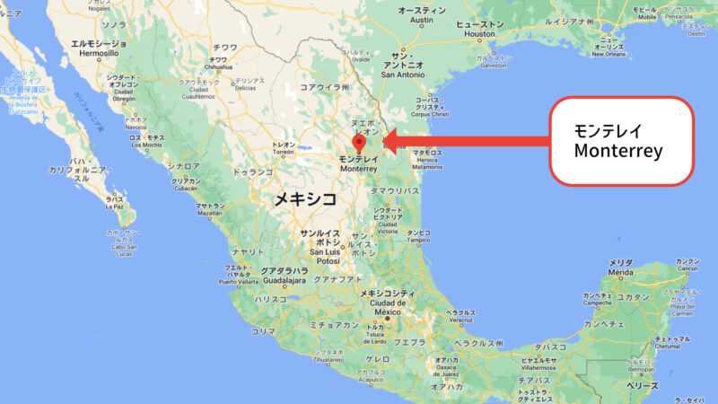 メキシコの地図　モンテレイ