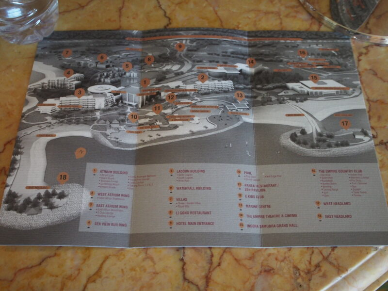 エンパイアブルネイ　ホテルの敷地内の地図