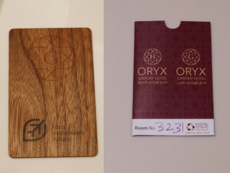 Oryx Garden Hotel 部屋のカードキー